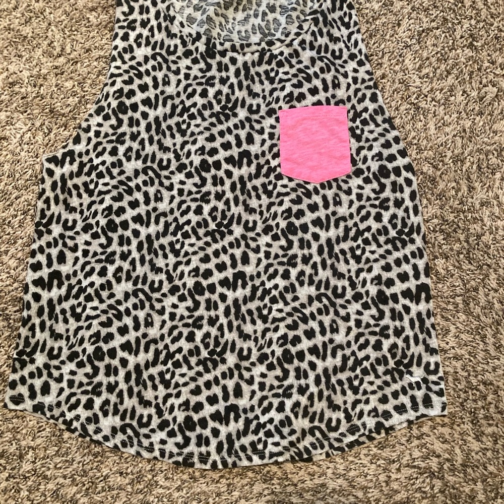 PINK Victoria's Secret Leopard Print Tank Top with Pink Pocket